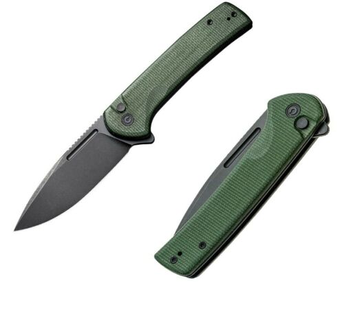 Civivi Conspirator Folding Knife 3.5" Nitro V Steel Blade Green Canvas Micarta Handle C210062 -Civivi - Survivor Hand Precision Knives & Outdoor Gear Store