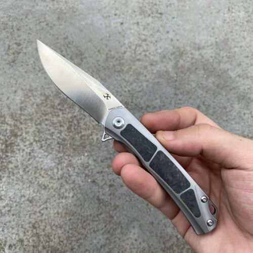 Kansept Knives Folding Knife 3" CPM S35VN Steel Blade Gray Titanium/Carbon Fiber Handle 2003A2 -Kansept Knives - Survivor Hand Precision Knives & Outdoor Gear Store