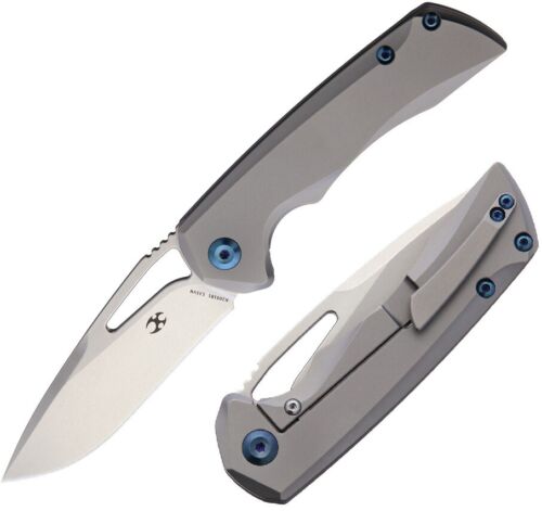 Kansept Mini Kyro Folding Knife 2.75" CPM S35VN Steel Blade Gray Titanium Handle 2001B1 -Kansept Knives - Survivor Hand Precision Knives & Outdoor Gear Store