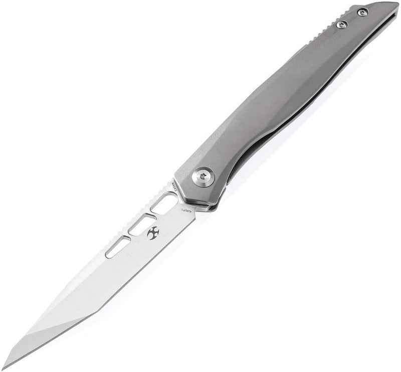 Kansept Knives Lucky Folding Knife 3.5" S35VN Steel Blade Gray Titanium Handle 1013T1 -Kansept Knives - Survivor Hand Precision Knives & Outdoor Gear Store