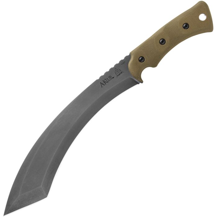 TOPS A-Klub Fixed Machete 12.38" 1095HC Steel Blade Green Canvas Micarta Handle AKLB01 -TOPS - Survivor Hand Precision Knives & Outdoor Gear Store