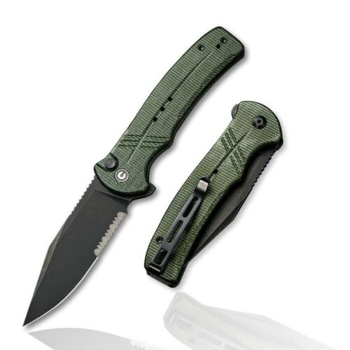 Civivi Cogent Folding Knife 3.5" 14C28N Sandvik Steel Blade Green Micarta Handle C20038E4 -Civivi - Survivor Hand Precision Knives & Outdoor Gear Store