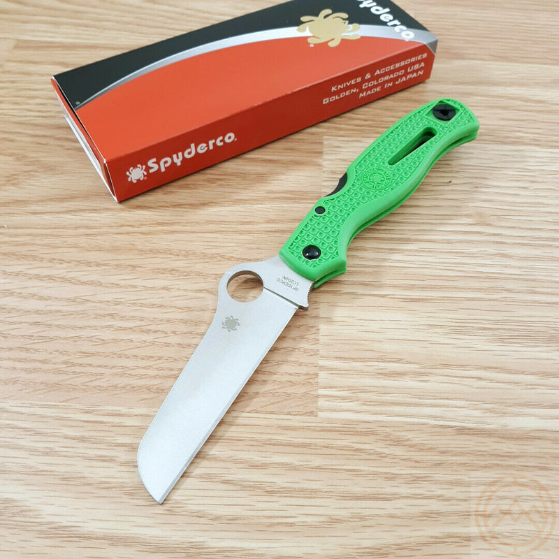Spyderco Atlantic Salt Lockback Folding Knife 3.63" LC 200 N Tool Steel Blade Green Bi-Directional Texture FRN Handle C89FPGR -Spyderco - Survivor Hand Precision Knives & Outdoor Gear Store