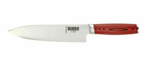 Bubba Blade Chef's Kitchen Knife 8" Stainless Steel Blade Black / Red G10 Handle 1114253 -Bubba Blade - Survivor Hand Precision Knives & Outdoor Gear Store