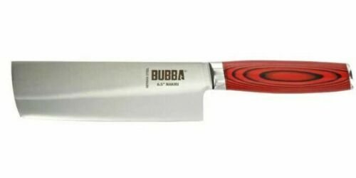 Bubba Blade Nakiri Kitchen Knife 6.5" Stainless Steel Blade Black / Red G10 Handle 1151297 -Bubba Blade - Survivor Hand Precision Knives & Outdoor Gear Store