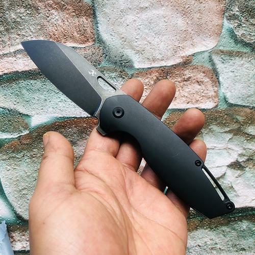 Kansept Knives Model 6 Folding Knife 3.25" Bohler M390 Steel Blade Black Titanium Handle 1022A3 -Kansept Knives - Survivor Hand Precision Knives & Outdoor Gear Store