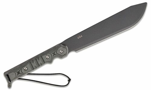 TOPS Fixed Machete 10.25" 1095HC Steel Full Blade Black Linen Micarta Handle MAC170 -TOPS - Survivor Hand Precision Knives & Outdoor Gear Store