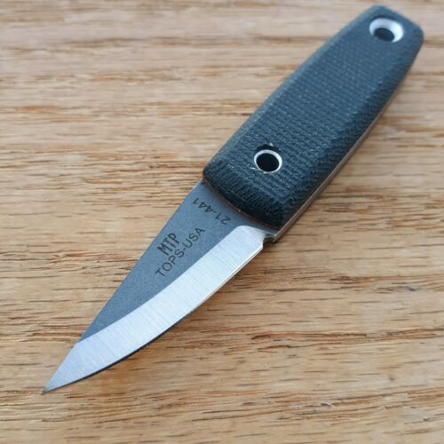 TOPS Mini Tanimbocca Fixed Knife 1.63" 1095HC Steel Full Tang Blade Micarta Handle MPUK01 -TOPS - Survivor Hand Precision Knives & Outdoor Gear Store