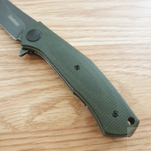 Kershaw Concierge Folding Knife 3.25" D2 Tool Steel Blade OD Green Micarta Handle 4020MCG -Kershaw - Survivor Hand Precision Knives & Outdoor Gear Store