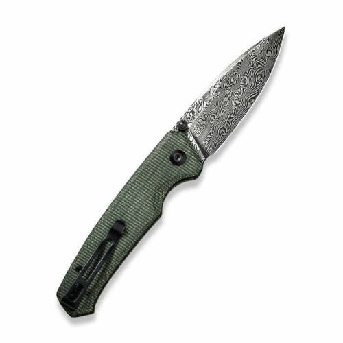 Civivi Altus Button Lock Folding Knife 3" Damascus Steel Blade Green Micarta Handle C20076DS1 -Civivi - Survivor Hand Precision Knives & Outdoor Gear Store