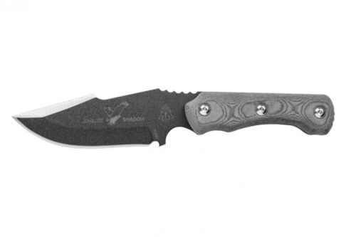 TOPS Eagles Shadow Fixed Knife 4.375" 1095HC Steel Full Blade Black Micarta Handle ESH01 -TOPS - Survivor Hand Precision Knives & Outdoor Gear Store