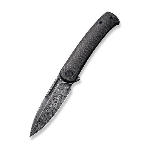 Civivi Cetos Folding Knife 3.48" Damascus Steel Blade Black Carbon Fiber Handle 21025BDS1 -Civivi - Survivor Hand Precision Knives & Outdoor Gear Store