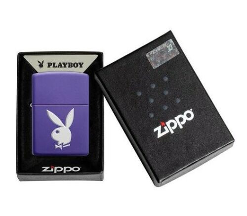 Zippo Playboy Rabbit Lighter Purple All Metal Construction Dimensions: 1.44" x 2.25" 17097 -Zippo - Survivor Hand Precision Knives & Outdoor Gear Store