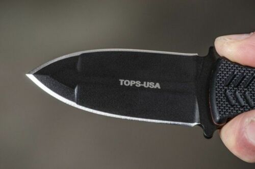 TOPS ICE Fixed Knife 3" Carbon Steel Full Tang Dagger Blade Black G10 Handle ICED01 -TOPS - Survivor Hand Precision Knives & Outdoor Gear Store