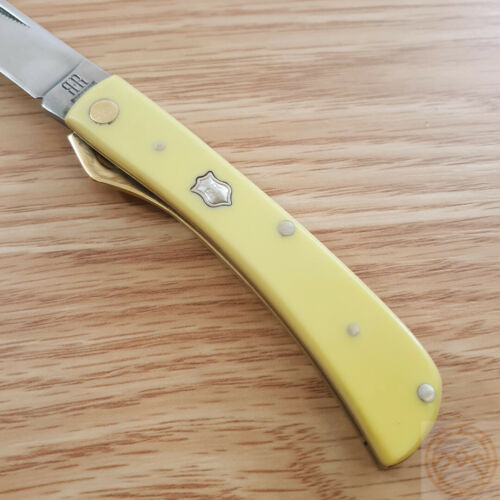 Rough Ryder Folding Knife 440 Steel Blade Yellow Smooth Synthetic Handle R818 -Rough Ryder - Survivor Hand Precision Knives & Outdoor Gear Store