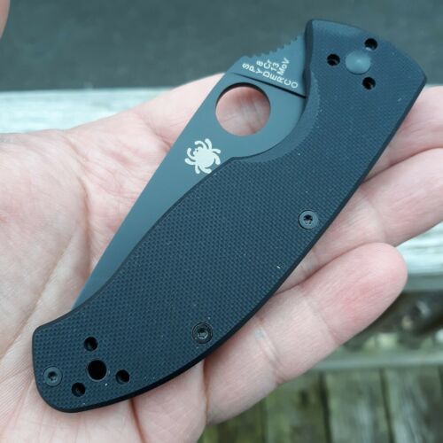 Spyderco Tenacious Liner Folding Knife 3.38" Part Serrated 8Cr13MoV Steel Blade Black G10 Handle 122GBBKPS -Spyderco - Survivor Hand Precision Knives & Outdoor Gear Store