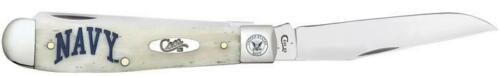 Case XX US Navy Trapper Pocket Knife Stainless Steel Blades Natural Bone Handle 22553 -Case Cutlery - Survivor Hand Precision Knives & Outdoor Gear Store