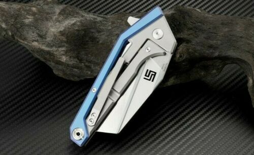 Artisan Cutlery Ravine Frame Folding Knife 3" Bohler M390 Steel Blade Blue/Gray Titanium Handle 1819GBUM -Artisan Cutlery - Survivor Hand Precision Knives & Outdoor Gear Store