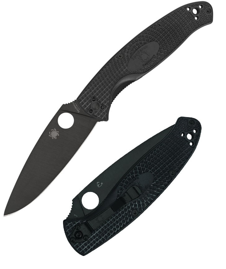 Spyderco Resilience Folding Knife 4.25" 8Cr13MoV Steel Blade Black FRN Handle 142PBBK -Spyderco - Survivor Hand Precision Knives & Outdoor Gear Store