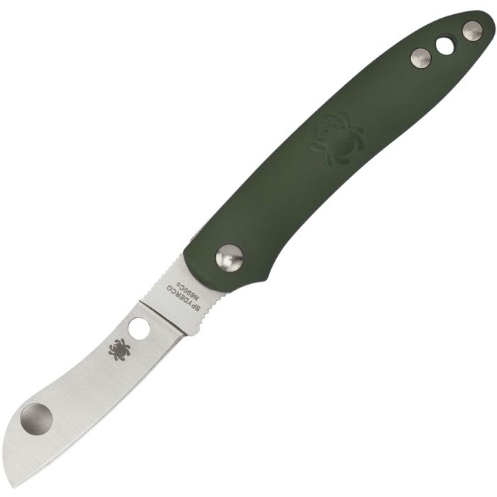 Spyderco Roadie Folding Knife 2" N690 Steel Sheepsfoot Blade Olive FRN Handle 189PGR -Spyderco - Survivor Hand Precision Knives & Outdoor Gear Store