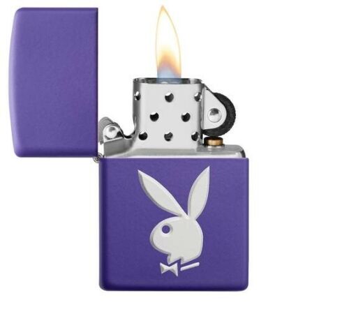 Zippo Playboy Rabbit Lighter Purple All Metal Construction Dimensions: 1.44" x 2.25" 17097 -Zippo - Survivor Hand Precision Knives & Outdoor Gear Store