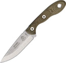 TOPS Scandi Trekker Fixed Knife 3.625" 1095HC Steel Blade Green Canvas Micarta Handle STREK35 -TOPS - Survivor Hand Precision Knives & Outdoor Gear Store
