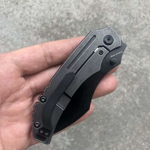 Kansept Knives Pelican EDC Frame Folding Knife 3" S35VN Steel Blade Black Titanium Handle 1018A4 -Kansept Knives - Survivor Hand Precision Knives & Outdoor Gear Store