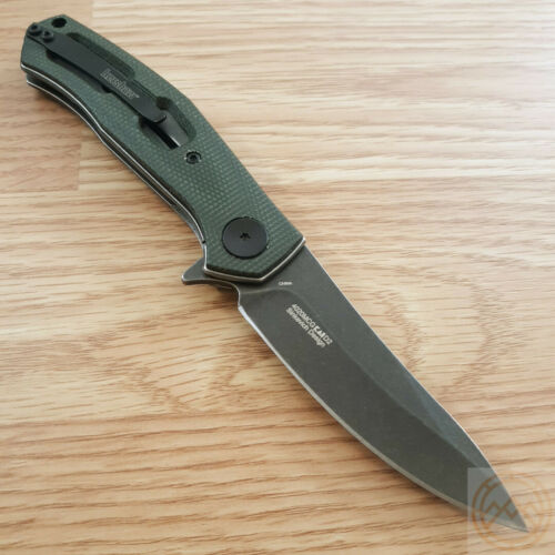 Kershaw Concierge Folding Knife 3.25" D2 Tool Steel Blade OD Green Micarta Handle 4020MCG -Kershaw - Survivor Hand Precision Knives & Outdoor Gear Store