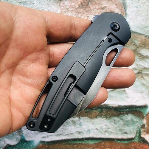 Kansept Knives Model 6 Folding Knife 3.25" Bohler M390 Steel Blade Black Titanium Handle 1022A3 -Kansept Knives - Survivor Hand Precision Knives & Outdoor Gear Store