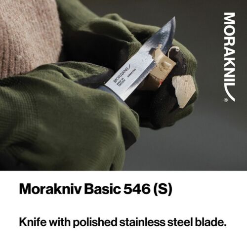 Mora Basic 546 Fixed Knife 3.5" Stainless Steel Blade Polypropylene Handle 02641 -Mora - Survivor Hand Precision Knives & Outdoor Gear Store