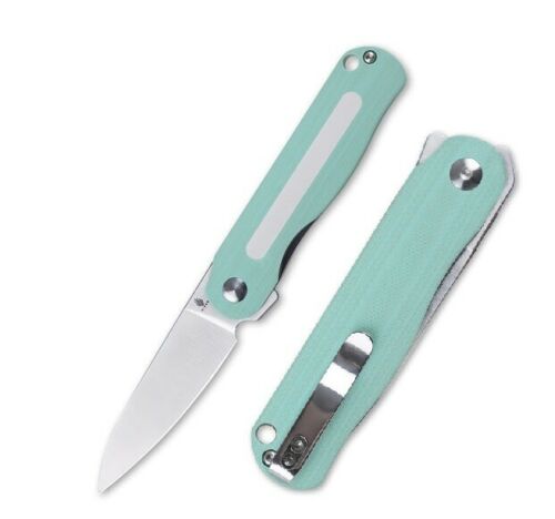 Kizer Cutlery Lätt Vind Mini Folding Knife 3" N690 Steel Blade Green And White G10 Handle V3567N4 -Kizer Cutlery - Survivor Hand Precision Knives & Outdoor Gear Store