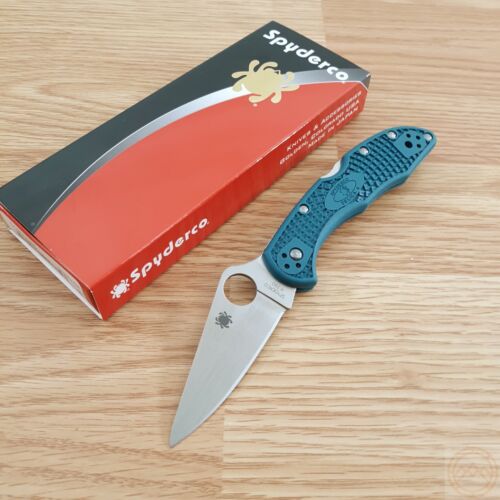 Spyderco Delica 4 Lockback Folding Knife 3" K390 Tool Steel Blade Blue FRN Handle C11FPK390 -Survivor Hand - Survivor Hand Precision Knives & Outdoor Gear Store