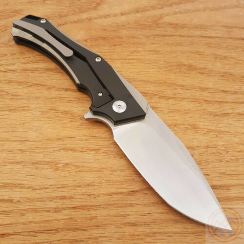 Kansept Knives Hellx Frame Folding Knife 3.75" S35VN Steel Blade Black/Silver Titanium Handle 1008A1 -Kansept Knives - Survivor Hand Precision Knives & Outdoor Gear Store