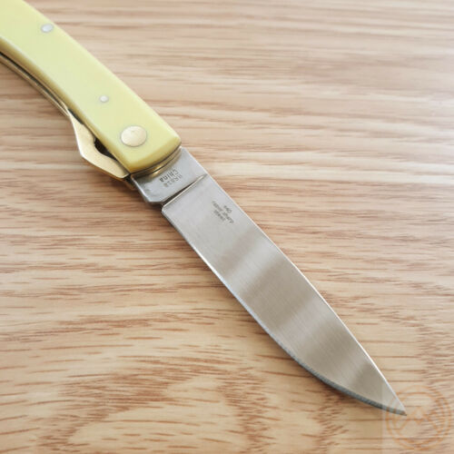 Rough Ryder Folding Knife 440 Steel Blade Yellow Smooth Synthetic Handle R818 -Rough Ryder - Survivor Hand Precision Knives & Outdoor Gear Store