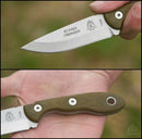 TOPS Scandi Trekker Fixed Knife 3.625" 1095HC Steel Blade Green Canvas Micarta Handle STREK35 -TOPS - Survivor Hand Precision Knives & Outdoor Gear Store