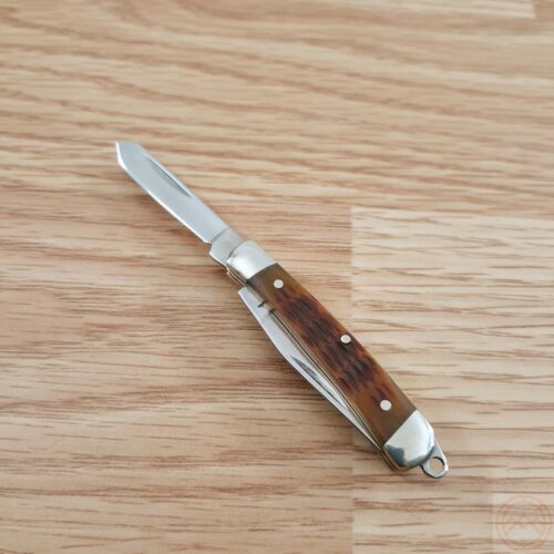 Rough Ryder Tiny Trapper Pocket Knife Stainless Steel Blades Jigged Bone Handle R807 -Rough Ryder - Survivor Hand Precision Knives & Outdoor Gear Store