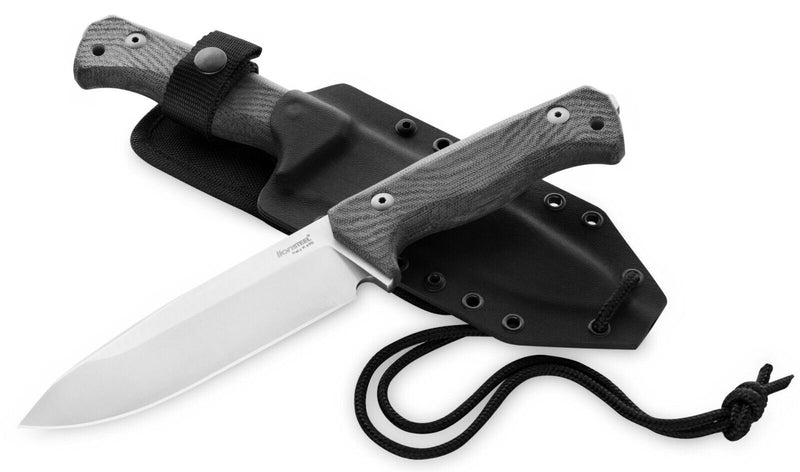 LionSTEEL T6 Fixed Knife Bohler K490 Steel Blade Black Canvas Micarta Handle T6CVB -LionSTEEL - Survivor Hand Precision Knives & Outdoor Gear Store