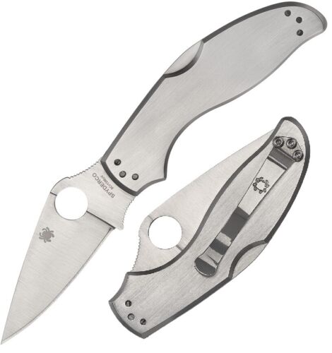 Spyderco Uptern Lock Folding Knife 2.88" 8Cr13MoV Steel Blade Stainless Handle 261P -Spyderco - Survivor Hand Precision Knives & Outdoor Gear Store