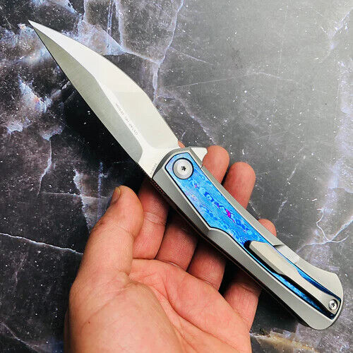 Kansept Knives Folding Knife 4" CPM S35VN Steel Blade Gray Titanium / Timascus Handle 1024A3 -Kansept Knives - Survivor Hand Precision Knives & Outdoor Gear Store