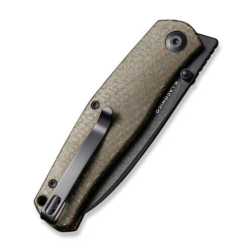 Civivi Sokoke Linerlock Folding Knife 3.38" Sandvik 14C28N Steel Drop Point Blade Green Burlap Micarta Handle C220072 -Civivi - Survivor Hand Precision Knives & Outdoor Gear Store