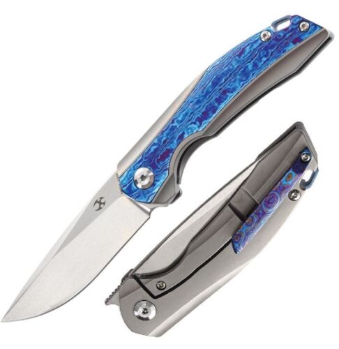 Kansept Knives Mini Folding Knife 2.75" S35VN Steel Blade Titanium/Timascus Handle 2007A4 -Kansept Knives - Survivor Hand Precision Knives & Outdoor Gear Store