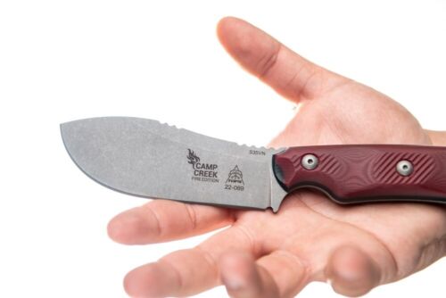 TOPS Camp Creek Fire Fixed Knife 4.5" CPM S35VN Steel Full Blade Red G10 Handle CPCKFE01 -TOPS - Survivor Hand Precision Knives & Outdoor Gear Store