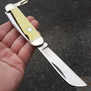 Rough Ryder Marlin Spike Pocket Knife 440 Steel Blades Yellow Smooth Synthetic Handle R897 -Rough Ryder - Survivor Hand Precision Knives & Outdoor Gear Store
