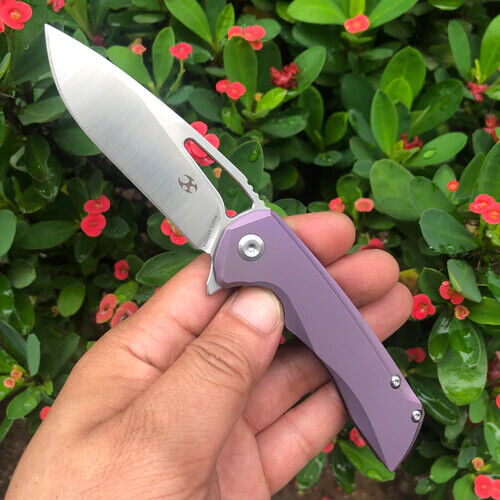 Kansept Knives Mini Kyro Folding Knife 2.75" CPM S35VN Steel Blade Purple Titanium Handle 2001A5 -Kansept Knives - Survivor Hand Precision Knives & Outdoor Gear Store