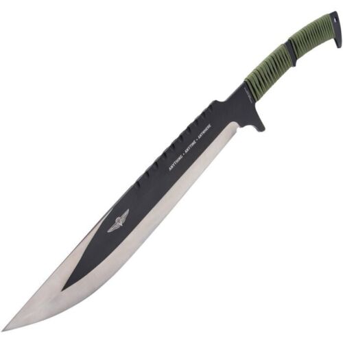 United Cutlery Marines Tak-Kana Sword 14.63” Black Coated 3Cr13 Steel Blade OD Green Cord Wrapped Faux Rayskin Handle 3539 -United Cutlery - Survivor Hand Precision Knives & Outdoor Gear Store