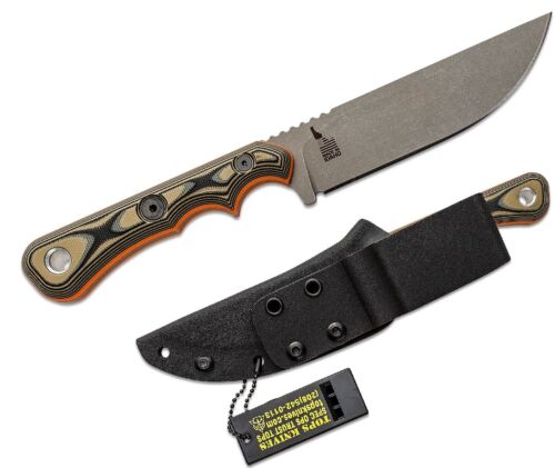 TOPS Muley Skinner Fixed Knife 4.75" 154CM Steel Blade Black / Tan G10 Handle MSKIN01 -TOPS - Survivor Hand Precision Knives & Outdoor Gear Store