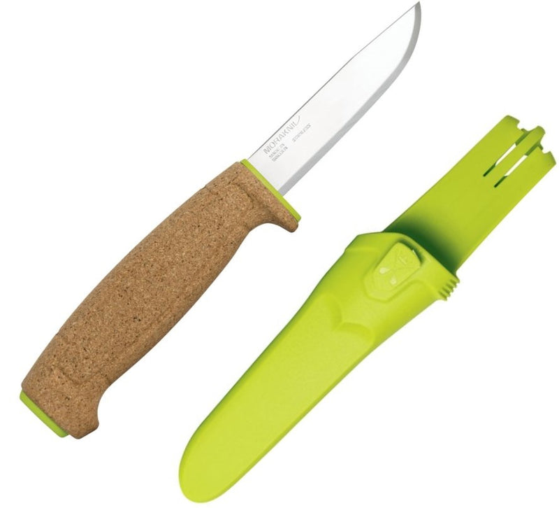 Mora Floating Fixed Knife 3.75" Stainless Blade Cork Grip High-Visibility Accent 02458 -Mora - Survivor Hand Precision Knives & Outdoor Gear Store