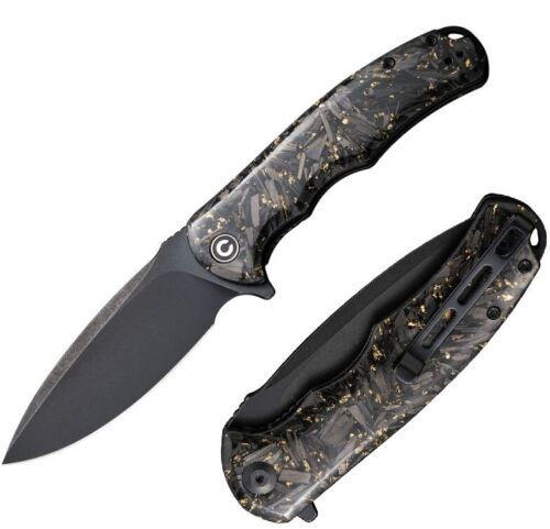 Civivi Praxis Folding Knife 3.75" 9Cr18MoV Steel Extended Tang Blade Shredded Carbon Fiber/Clear Resin Handle C803J -Civivi - Survivor Hand Precision Knives & Outdoor Gear Store