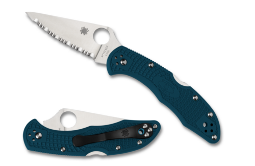 Spyderco Delica 4 Lockback Folding Knife 2.88" K390 Tool Steel Blade Blue FRN Handle 11FSK390 -Spyderco - Survivor Hand Precision Knives & Outdoor Gear Store