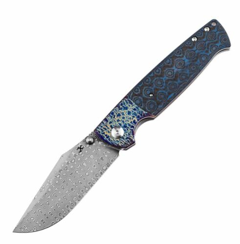 Kansept Knives Shikari Folding Knife 4.25" Damascus Steel Blade Carbon Fiber Handle 1027A7 -Kansept Knives - Survivor Hand Precision Knives & Outdoor Gear Store